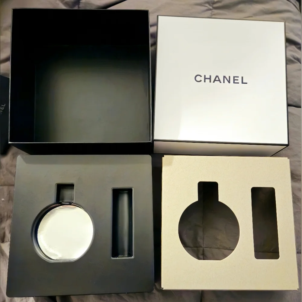 NEW Chanel Medium Chance Perfume 3.4oz White Gift Box Set Insert Dust Bag Ribbon